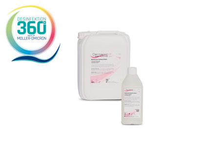 Dermapon sensitive HC lotion mit Desinfektion 360 Grad Logo