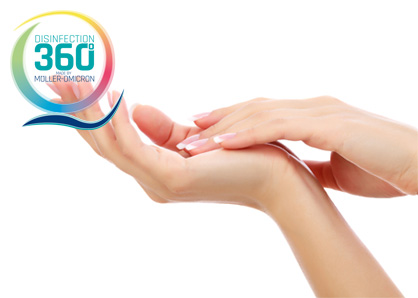 Hands with disinfection 360 ° logo Hands with disinfection 360 ° logo